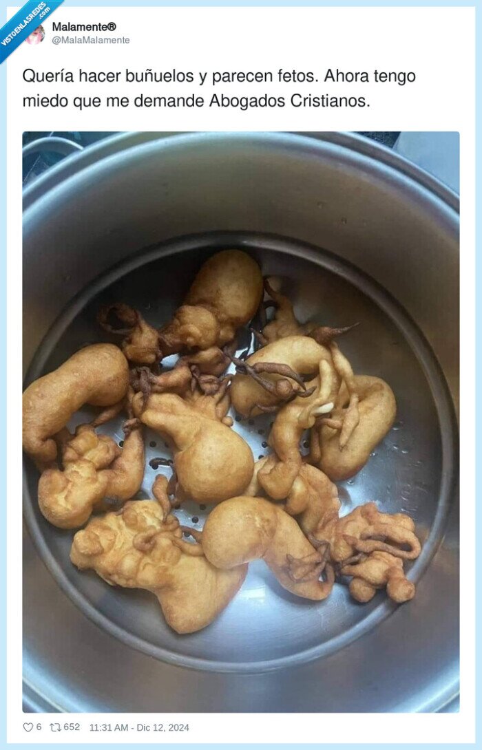 buñuelos,fetos,asco,bacalao