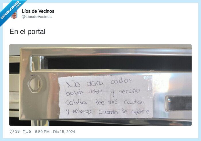 portal,robar,cartas,vecinos