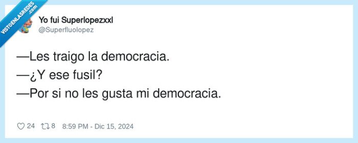 democracia,fusil,gustar