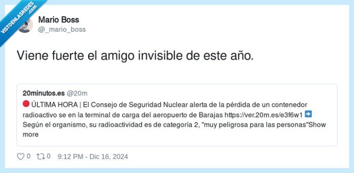 amigo invisible,seguridad nuclear,contenedor radioactivo