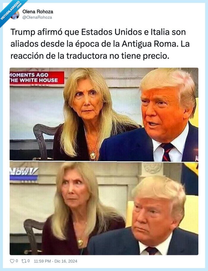 donald trump,traductora,italia,eeuu