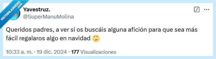 afición,regalo,navidad,padres