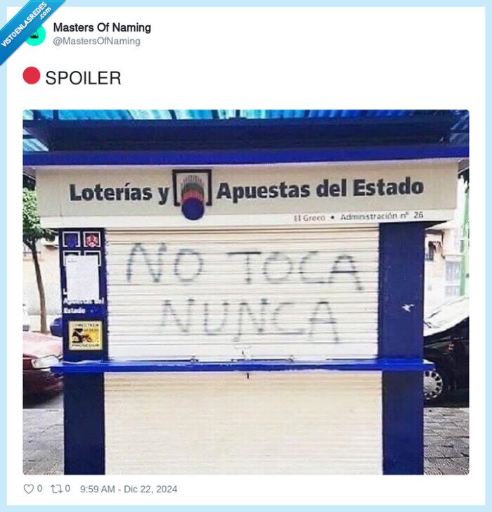 spoiler,loteria,tocar,nunca