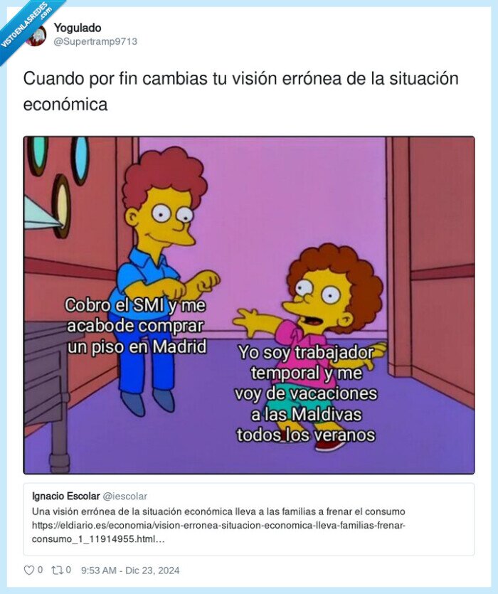 situación económica,errónea,cambiar,visión