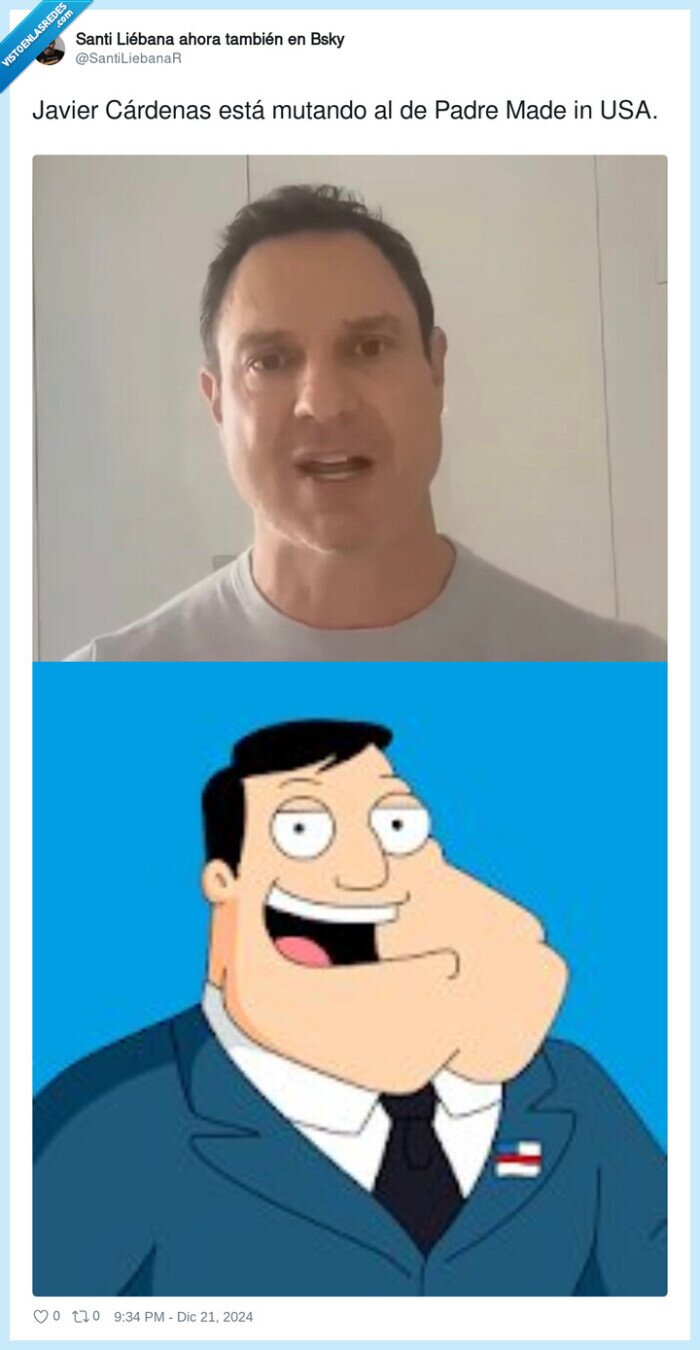 javier cárdenas,mutando,está,padre made in usa