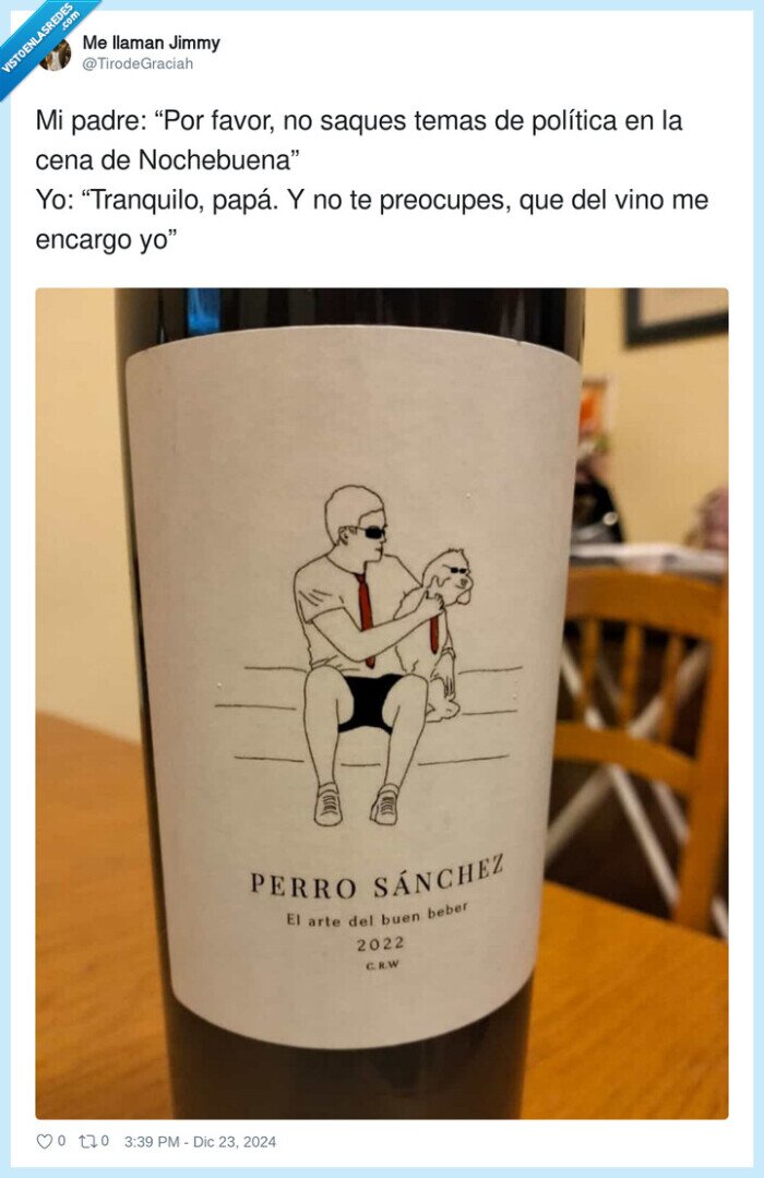 nochebuena,política,vino,perro sanchez