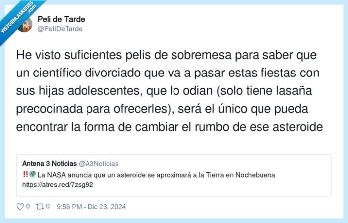 asteroide,tierra,científico,divorciado