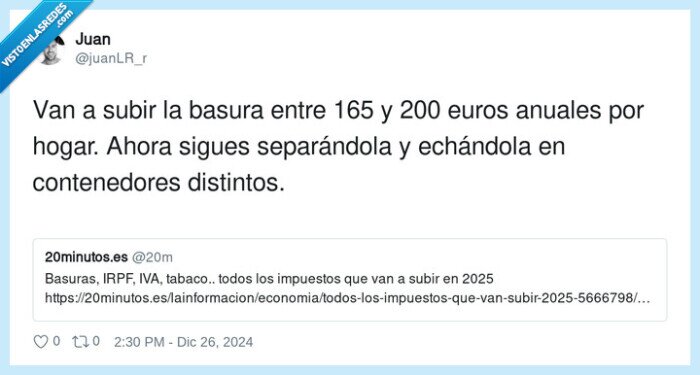 basura,impuestos,subir,2025,psoe de mierda