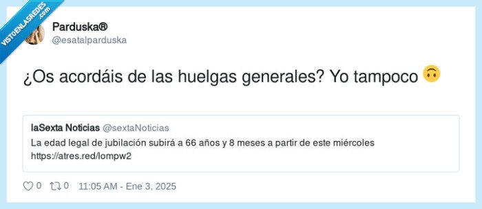 huelga general,edad de jubilación