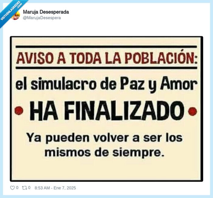 simulacro,poblacion,finalizado,navidad,paz y amor