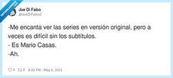 Enlace a Mario Casas necesita subtítulos, por @JoeDiFalco2