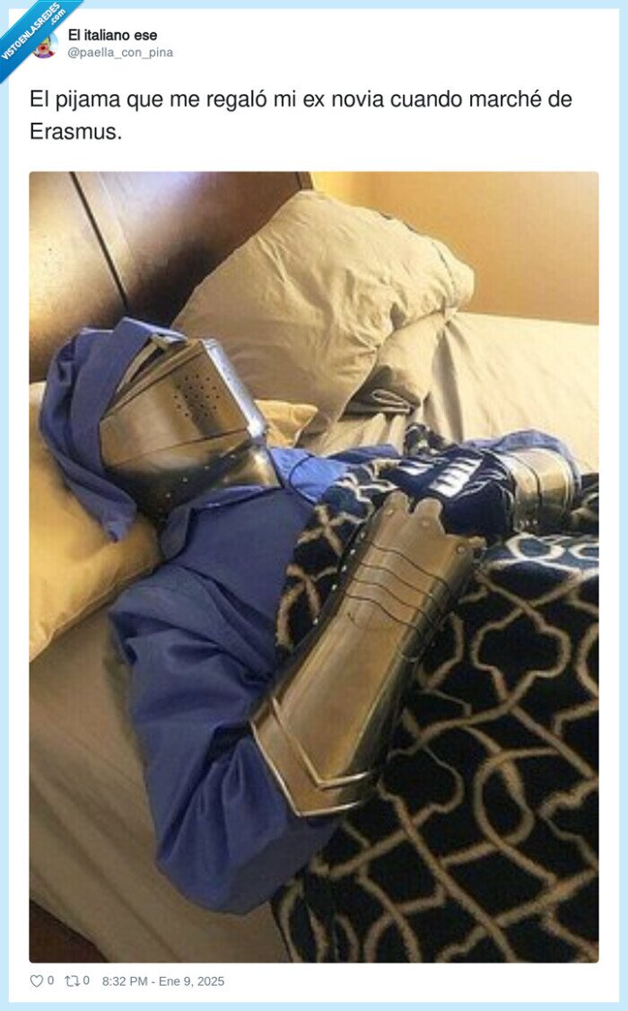 regalo,pijama,castidad,armadura,erasmus