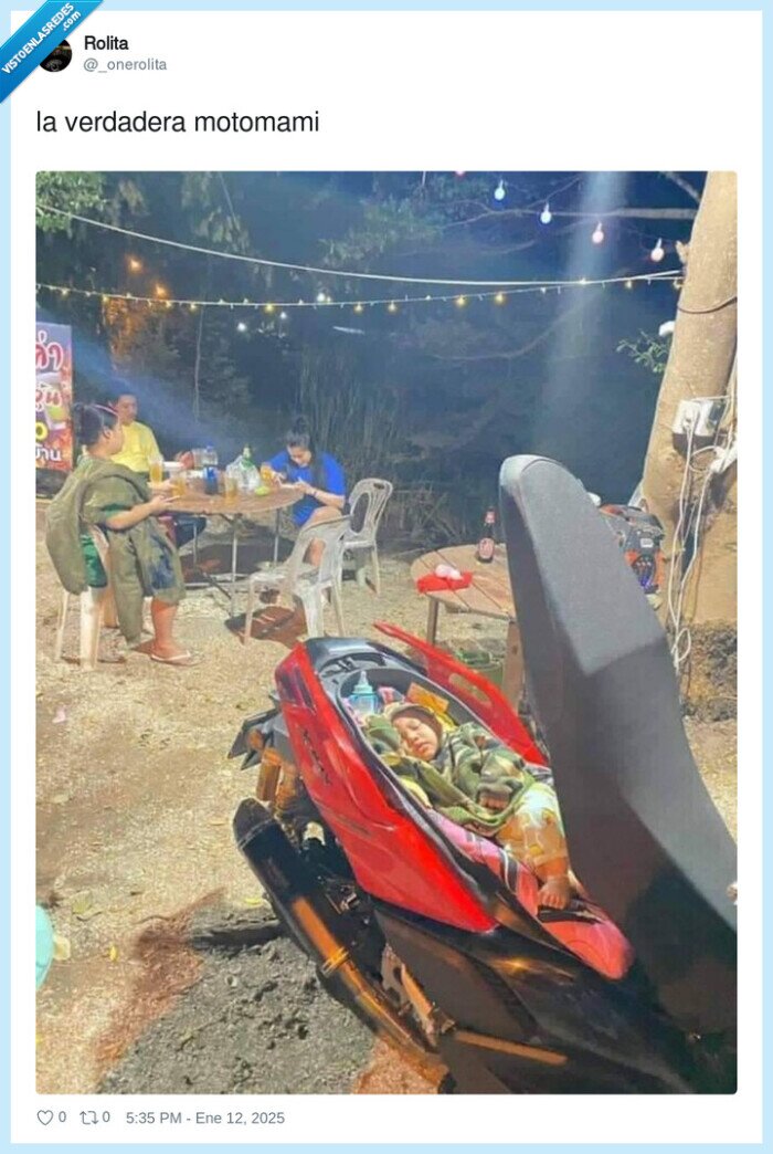 verdadera,motomami,moto,bebé,dentro