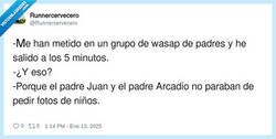 Enlace a Grupo de wasap de padres, por @Runnercervecero