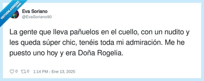 admiración,pañuelos,doña rogelia,cuello
