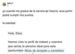 Enlace a El error: carrera de Historia, por @bethvisee