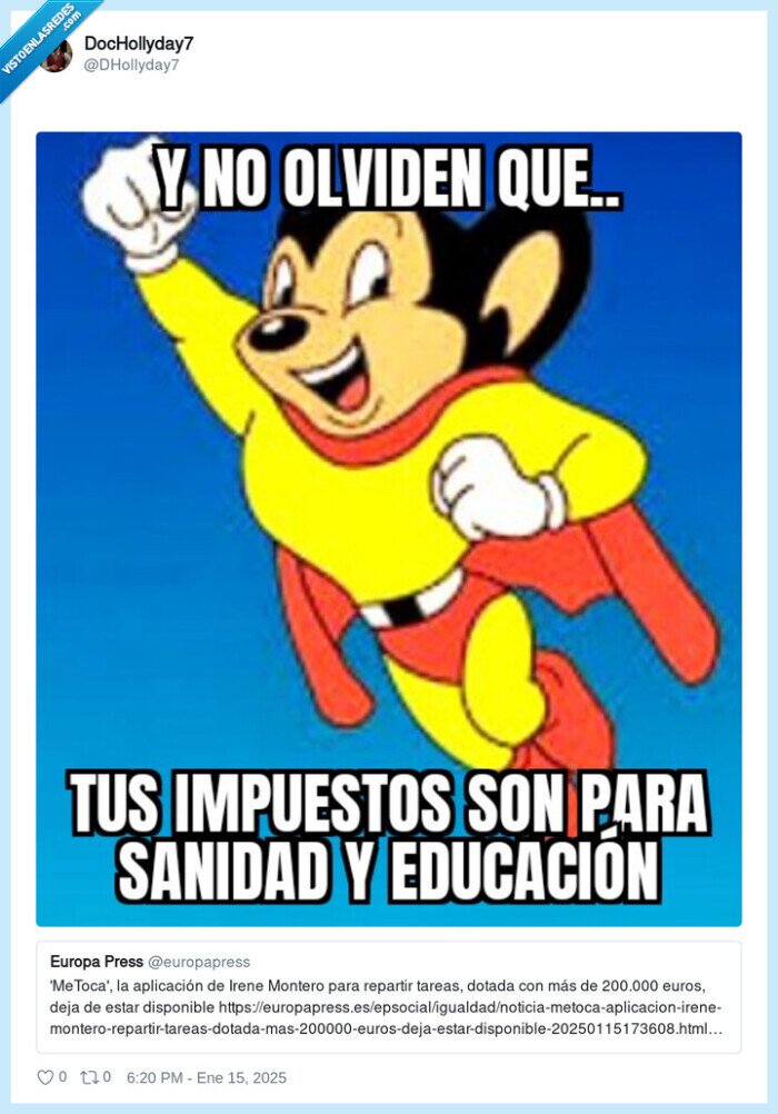 super raton,metoca,app,irene montero,estafa