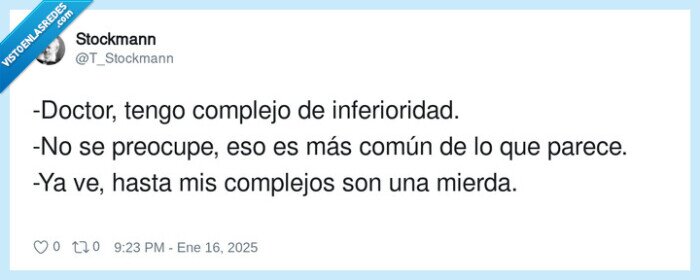 inferioridad,preocuparse,complejo,doctor