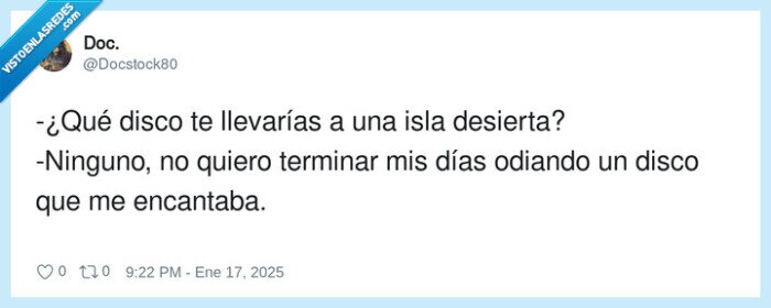 isla desierta,disco,odiar