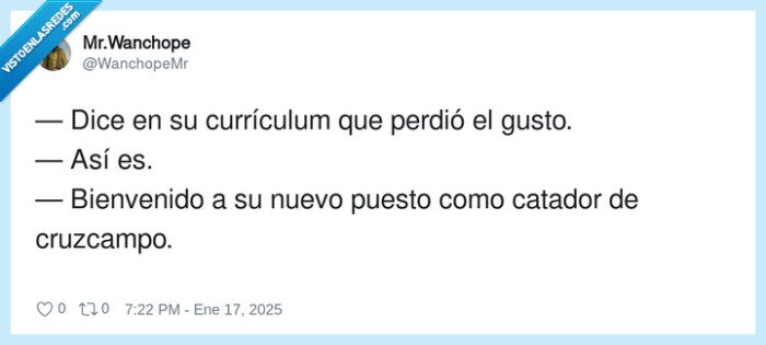 currículum,bienvenido,cruzcampo,catador