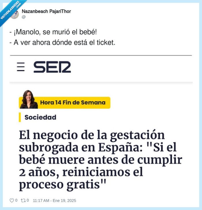 bebé,ticket,gestación subrogada,españa