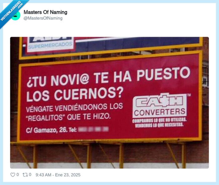 cash converters,cuernos,novio,vender,cosas