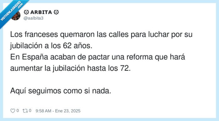 jubilación,franceses,aumentar,edad,españa