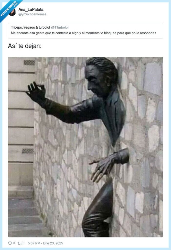 bloquear,pared,gente,decir algo,comentario