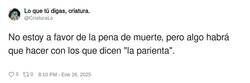 Enlace a A la silla eléctrica, por @CriaturaLo