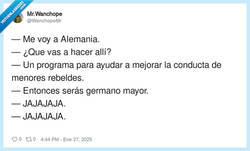 Enlace a Hermano mayor en Alemania, por @WanchopeMr