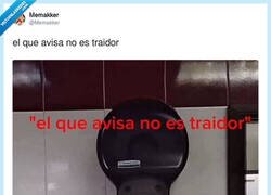 Enlace a El que avisa no es traidor, por @Memakker