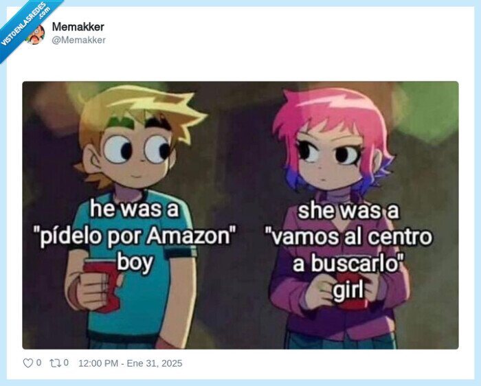 amazon,pedir,centro comercial,pareja
