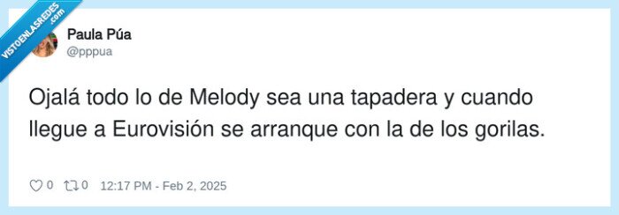 eurovisión,tapadera,gorilas,melody