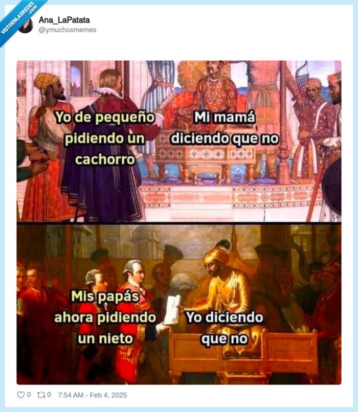 pedir,nieto,padres,mascota,perro