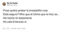 Enlace a Ensaladilla rusa, que no ruleta, por @BarDePueblo1