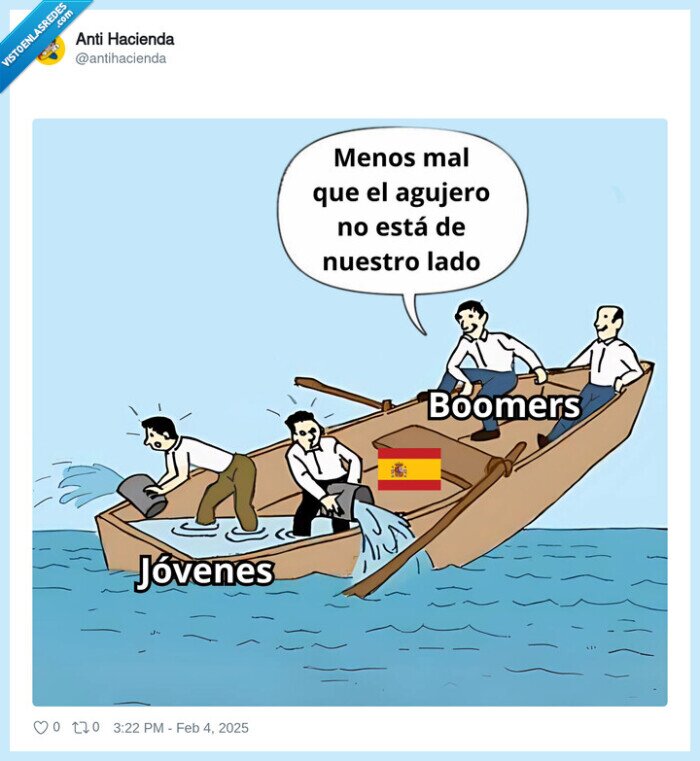 achicar,agua,barca,boomers,jovenes