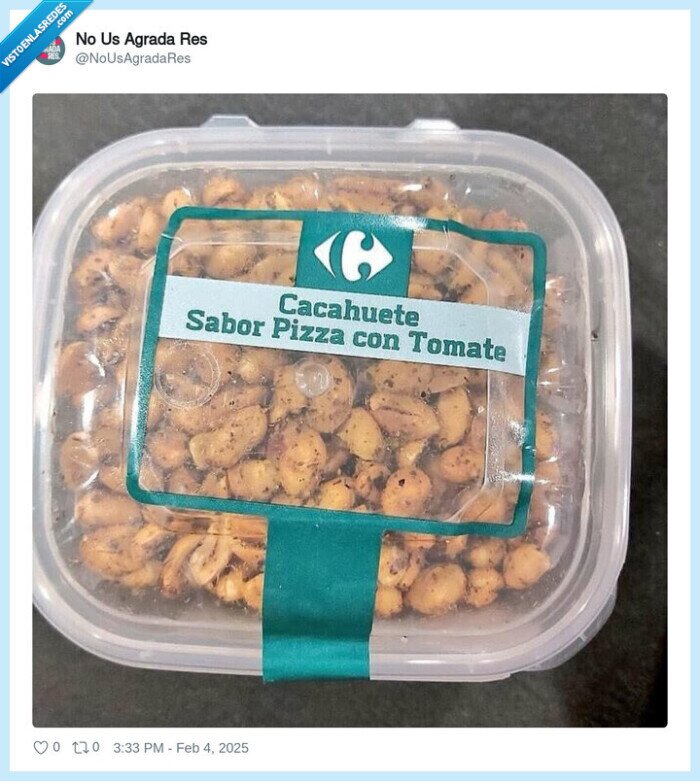 cacahuetes,sabor,pizza,tomate