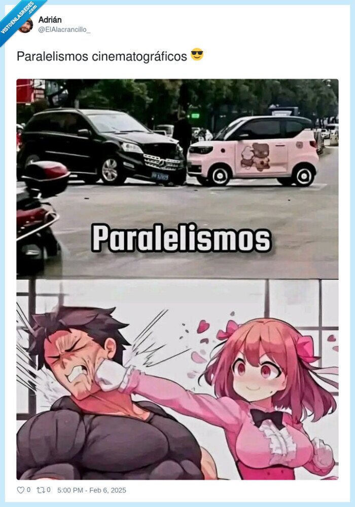 cinematográficos,paralelismos,anime,coche,choque