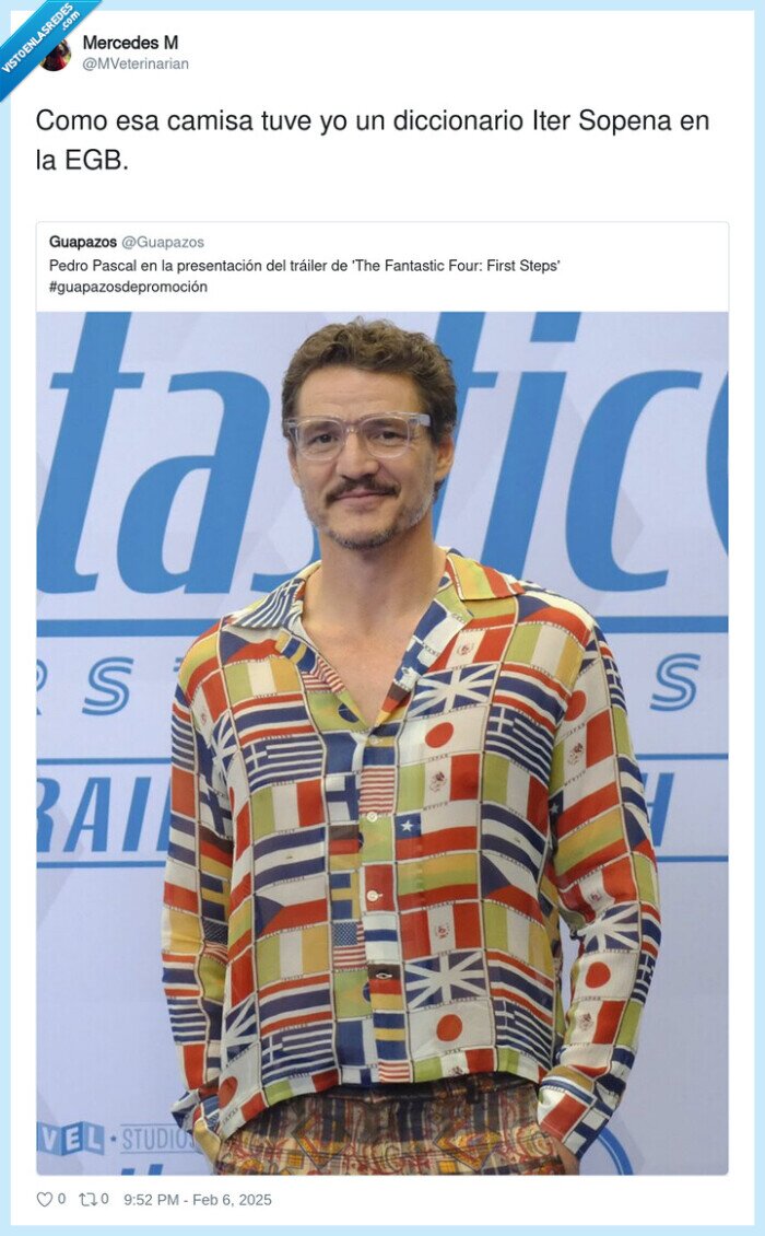 diccionario,camisa,sopena,pedro pascal