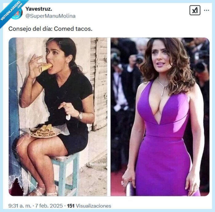 tacos,comer,consejo,salma hayek