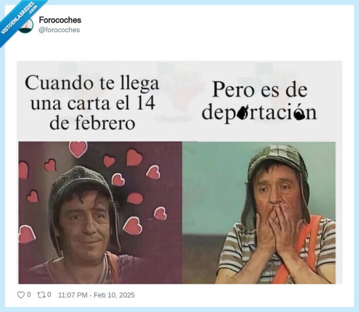 chavo del ocho,carta,san valentin,deportacion