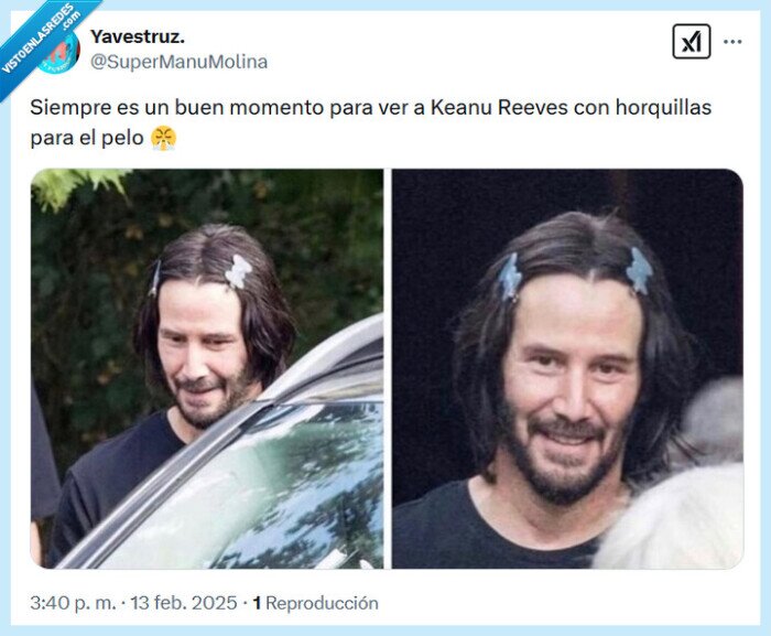 keanu reeves,horquillas,pelo