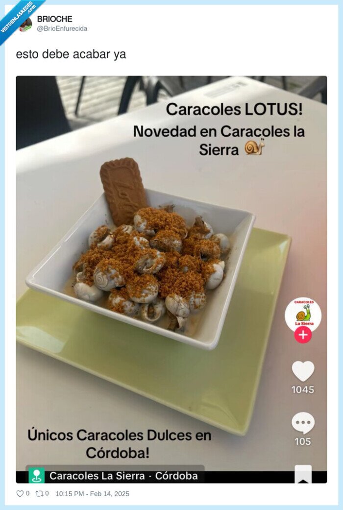 caracoles,lotus,galleta