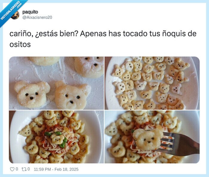 gnoccis,ñoquis,osito,oso,comer