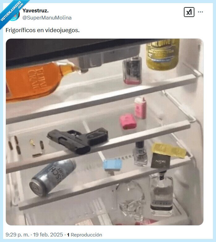 frigoríficos,videojuegos,pistola
