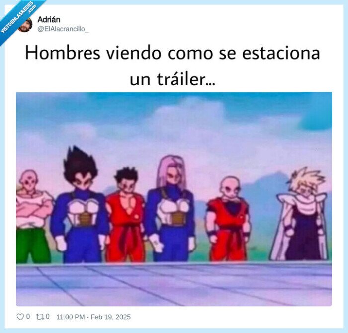 hombres,mirar,trailer,estacionar