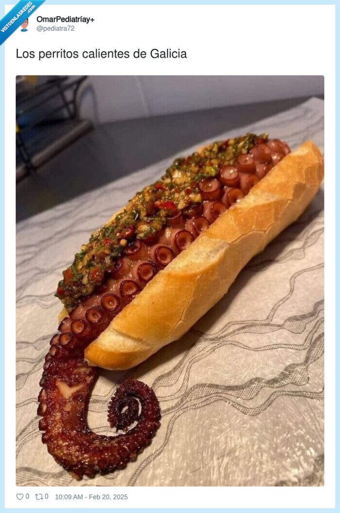 perritos calientes,galicia,pulpo,hotdog