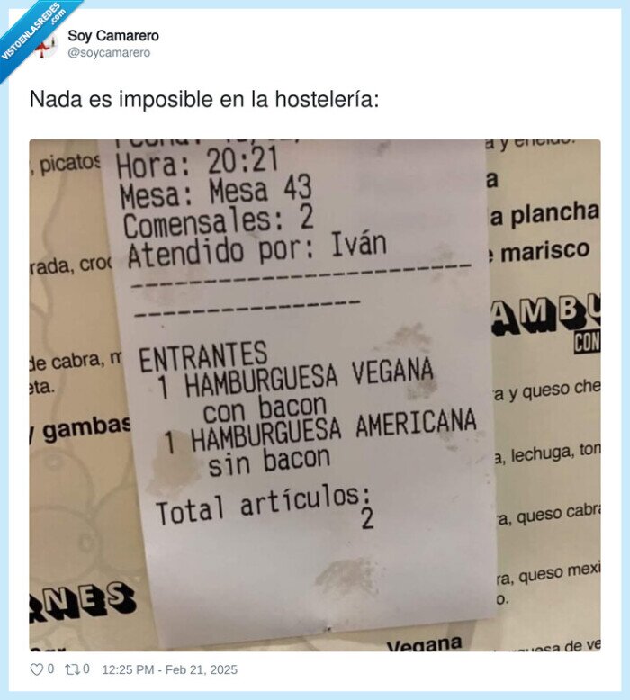 hostelería,imposible,ticket,bacon,hamburguesa