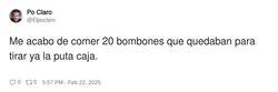 Enlace a Es que mira que solo dejar 20 bombones, por @Elpoclaro