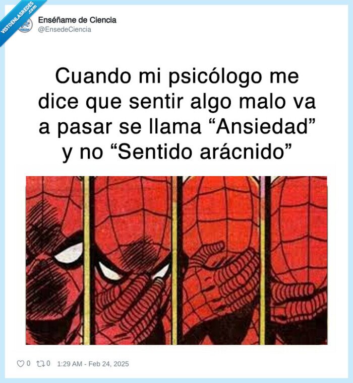 spiderman,sentido arácnido,ansiedad